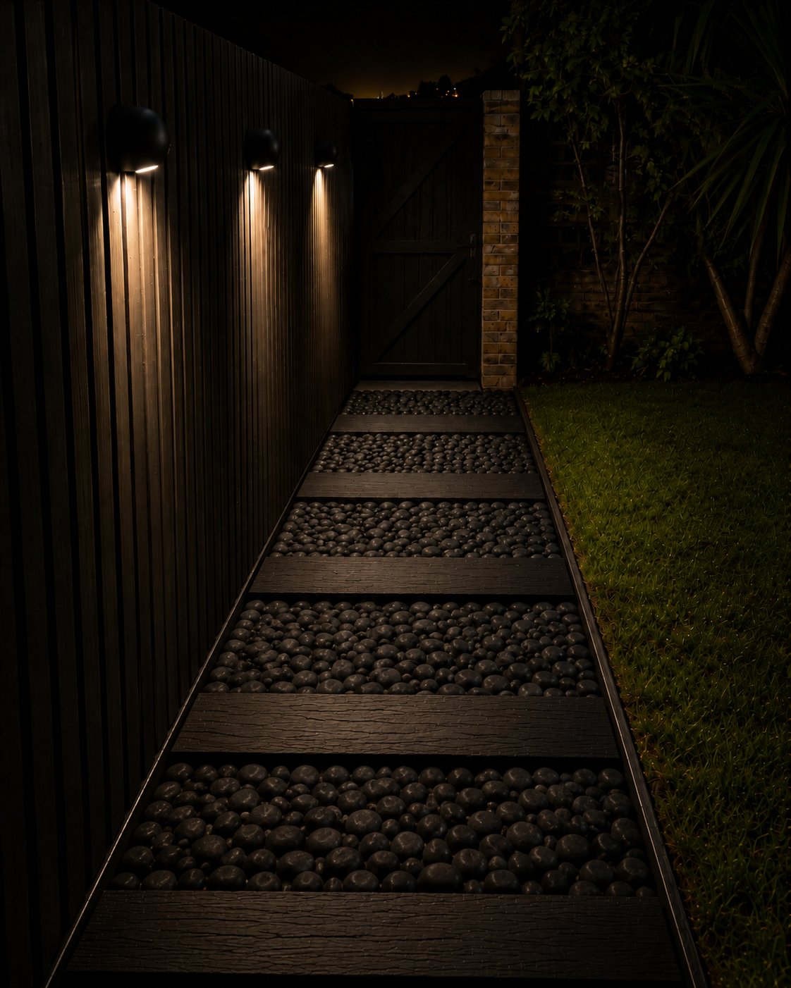 Sleeper path at night