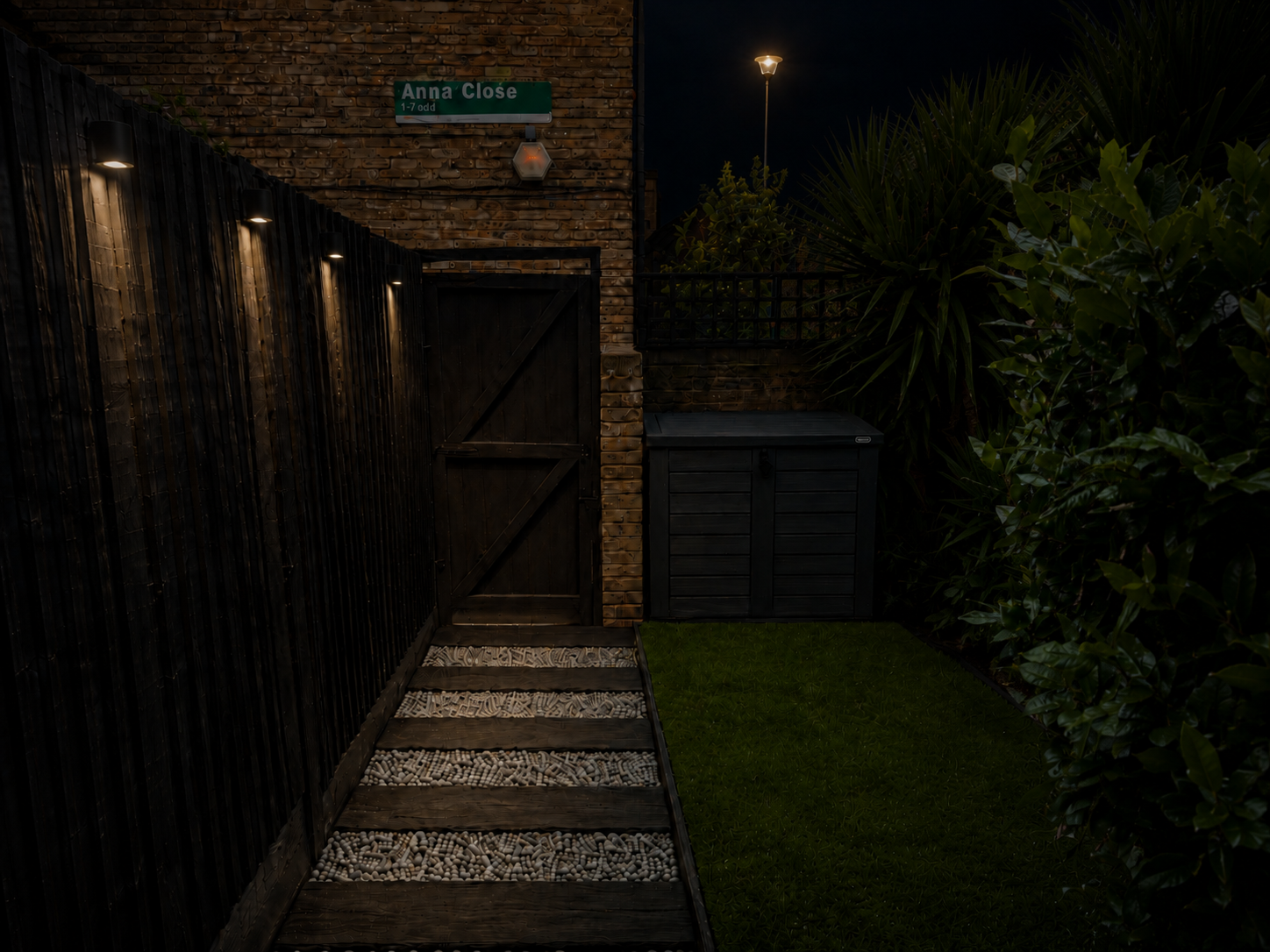 Sleeper path at night